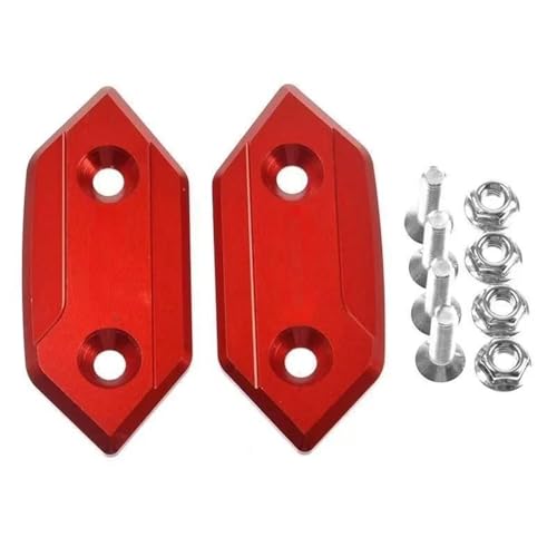 Bouchons de trous support de rétroviseur moto en alu CNC pour Kawasaki ZX10R 08-10 Rosso