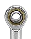 QWORK® 2 Stück 8mm Gelenkkopf Gelenklager, M8 x 1.25 Gelenklager Metrisch Innengewinde Rechtsgewinde selbst-schmierend für Sphärische Gleitstangenenden