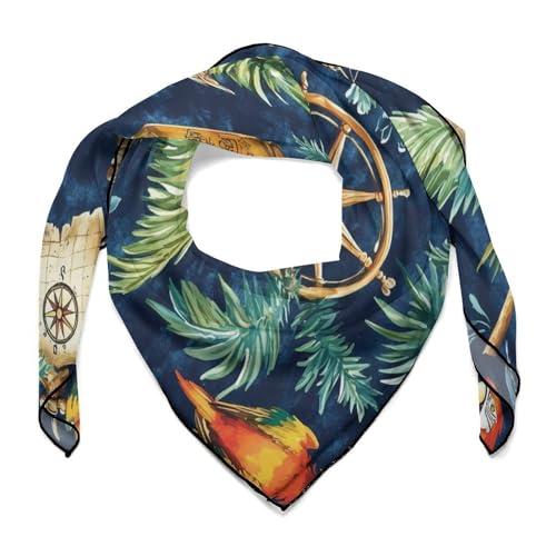 Skull Sailing Ship Parrot Coconut Tree 27