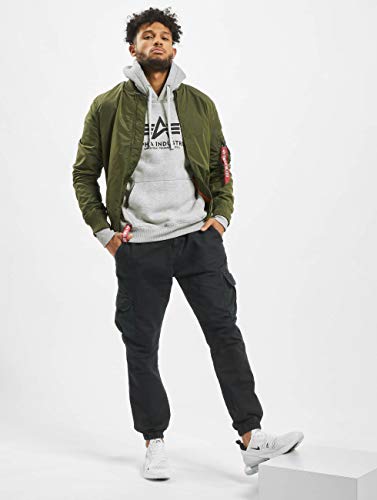 Alpha Industries Herren Basic Hoody Kapuzensweat Für Kapuzenpullover, Grey Heather (178312-17), M EU – Ansicht 6
