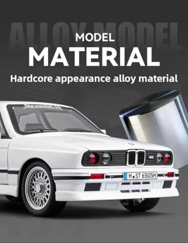 Image of VARIYA ENTERPRISE Exclusive Alloy Metal Pull Back Die-Cast Car Diecast Metal Pullback Toy Car with Openable 6 Doors,Light Music Boys Gifts Toys (1:24 B-M-W M3 E30 - Black)