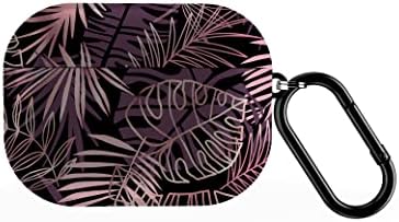 Flower Case Compatible with Apple AirPods Pro Floral, Leaf Smooth Design Cute Kawaii Protective Case Anti-Fall Headphone Case for Airpod Pro Case (AirPods Pro, Rose Gold Leaf)