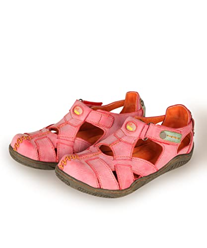 TMA EYES Women's Cross Leather and Hand Stitching Upper Casual Sandal for Outdoor2