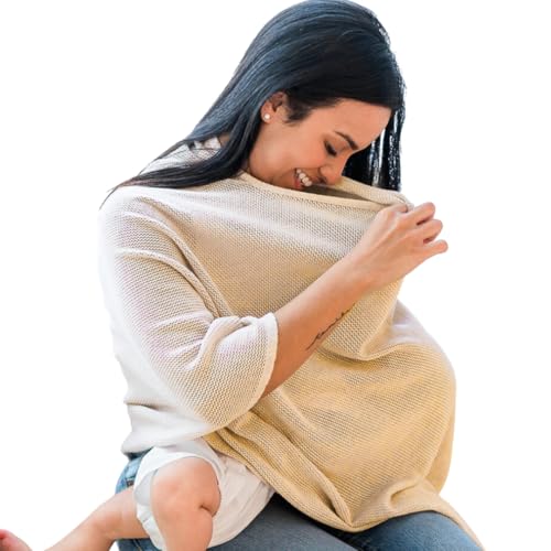 Image of Mommee Bee, Nursing Cover, Cover for Breastfeeding, Feeding Cover for Breastfeeding, Breathable Nursing Cover, Machine Washable & Dryer Safe Nursing Cover Up