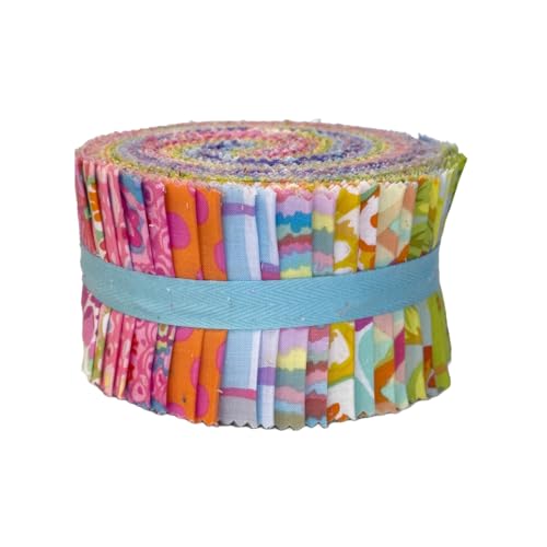 Classics Plus Sorbet Design Roll (40 Pieces) by Kaffe Fassett Collective for FreeSpirit (FB4DRGP.Sorbet)