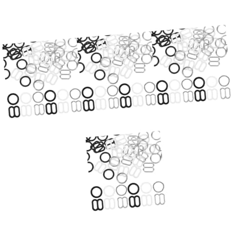 HOMSFOU 4sets Adjustable Bra Straps Bra Clip Metal Hooks Replacement Buckle for Women Daily Use Strap Hook for 30pairs*4