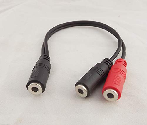 Cable adaptador audio Jack 3.5mm hembra a 2x3.5mm hembra miniatura 2