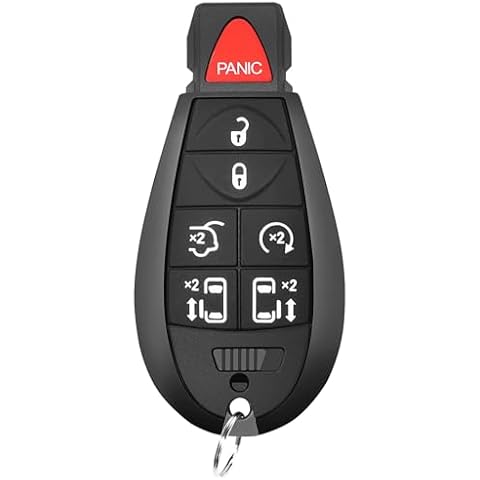 SaverRemotes 7 Button Key Fob Compatible for 2008 2009 2010 2011 2012 2013 2014 2015 2016Chrysler Town and Country, 2008-2016 Dodge Grand Caravan Replacement M3N5WY783X ( Pack of 1 ) Cover