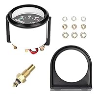 Auto Temperaturanzeige mit Sensor, DC 12 V KFZ Wassertemperaturanzeige Universal Auto Kühlwasser Messgerät Digitaler Wassertemperaturmesser Werkzeug, 40-120°C Gewinde für Sensor