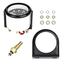Car Water Temperature Gauge 2" 52mm, Universal Water Temp Gauge Kit with Sensor & LED Backlight, Digital Auto Temperature Gauge 40-120C for Car Truck Racer