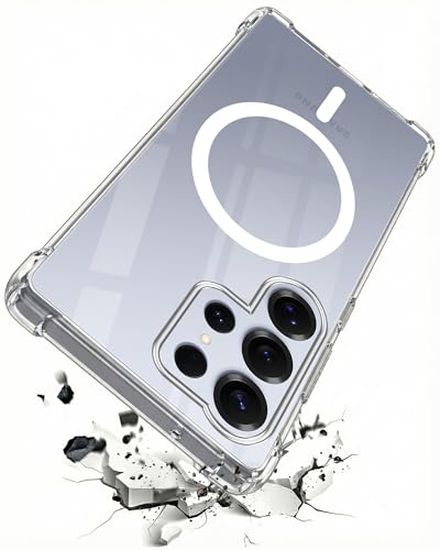 Image of Jkobi Shockproof Crystal-Clear Back Cover for Samsung Galaxy S25 Ultra (Magsafe Wireless Support | Drop & Camera Protection | Hard Polycarbonate)