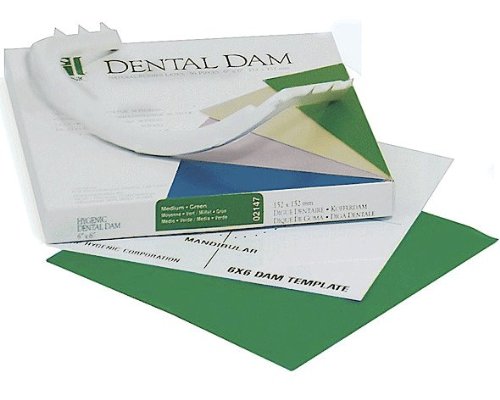 H09928 Non-Latex Dental Dam 5x5 Medium Green 15/Bx