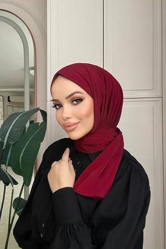 Instant Hijab Scarf for Women – Soft, No-Iron, No-Pins, Ready-to-Wear Hijab – Stretchy & Lightweight Polyester Fabric2