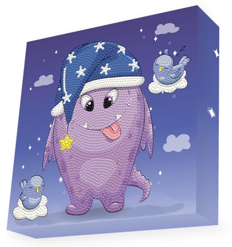 Image of DIAMOND DOTZ Monster Tale Dotz Box Monster Diamond Painting Kits for Adults - Diamond Art Kits a Relaxing Creative Craft Kit with Dotz Gems 8.7 inchx8.7 inch