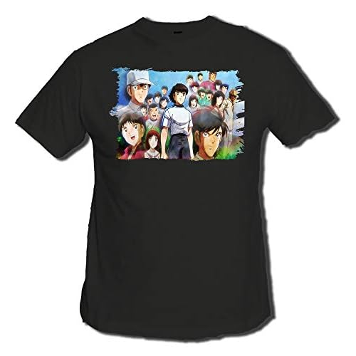 Camiseta Negra Futbol Oliver Y Benji Serie Moda Verano Tshirt