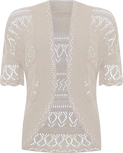 RageIT - Cárdigan de punto para mujer (tallas 8 a 30) crema. 52-54