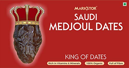 Image of MARKSTOR Saudi Medjoul Dates - 250 Grams - 'A Plus' Grade, Jumbo Size, Naturally Sweet Khajoor /Khajur - No Additives, Non-Gmo, Gluten-Free, Vegan - Perfect Healthy Snack & Sugar Alternative,Dried