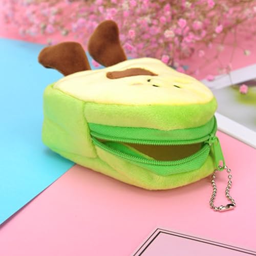 Avocado Plush Purse Wallet Multifunctional Portable Cartoon Fruit Bag3