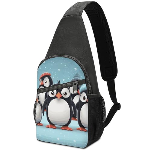 Bolso bandolera casual pingüinos para senderismo viaje miniatura 1