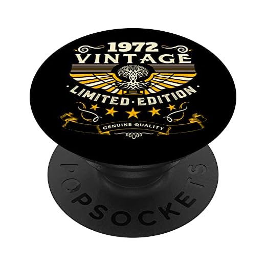 Retro 1972 cumpleaños Pop Socket divertido regalo de cumpleaños 1972 1972 PopSockets PopGrip Intercambiable