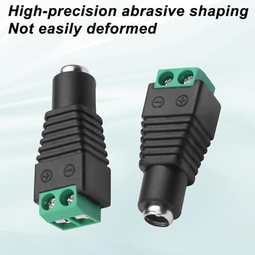 Image of MX DC Female Connector for 4+1 Cable (RT-4 Type) - 5.5mm x 2.1mm Power Socket with Screw Terminal - Pack of 20 - Adapter for CCTV Camera, LED Strip, Router, and 12V Devices