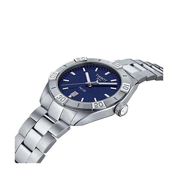 Tissot mens PR 100 Classic Stainless Steel Dress Watch Grey T1016101104100 - Image 4