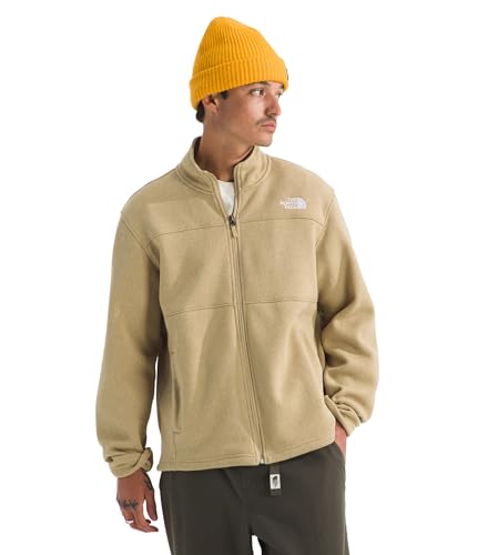 The North Face Men's Gordon Lyons Full Zip Jacket | Cold Weather Top with Zippered Hand Pockets, Khaki Stone Heather, Medium