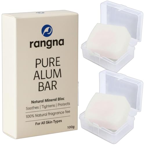 Image of Rangna Pure Alum Block for Skin Care, 200g, Natural Deodorant and After Shave, Fragrance Free | Organic Phitkari Alum Stone for Face | Fitkari Stone for Skin Tightening, Water Purification, Shaving & Teeth Care (RASK7950-PO2)