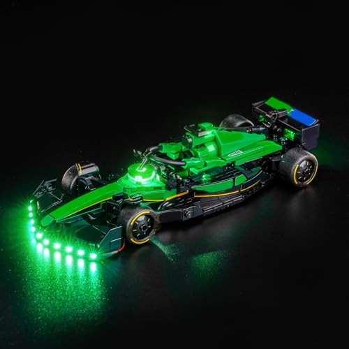 Image of Upgraded Led Light Kit Compatible with Lego Aston Martin Aramco F1 AMR24 Race Car Building Set, Lights Decoration Compatible with Lego 77245 (Model Not Included)