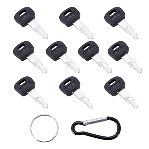 Aree 10PCS Kubota Key 459A RC411-53933 RC461-53930 Replacement for Ku-bota Mini Excavator Backhoe Skid Steer Track Loaders KX91-3 U15 U17 U25S U35 L39 L45 L47 L48 SVL75 SVL90 (10 Kubota Keys)