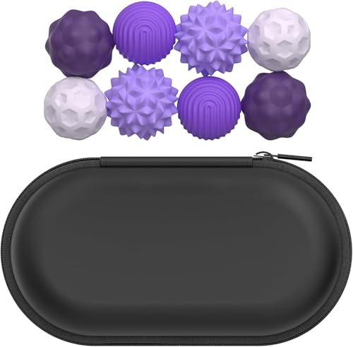 8 Stück Tragbares Silikon 2026 Fidget Toys GLANXY Sensory Toy für Kinder und Erwachsenen Stressabbau und Entspannung (lila)