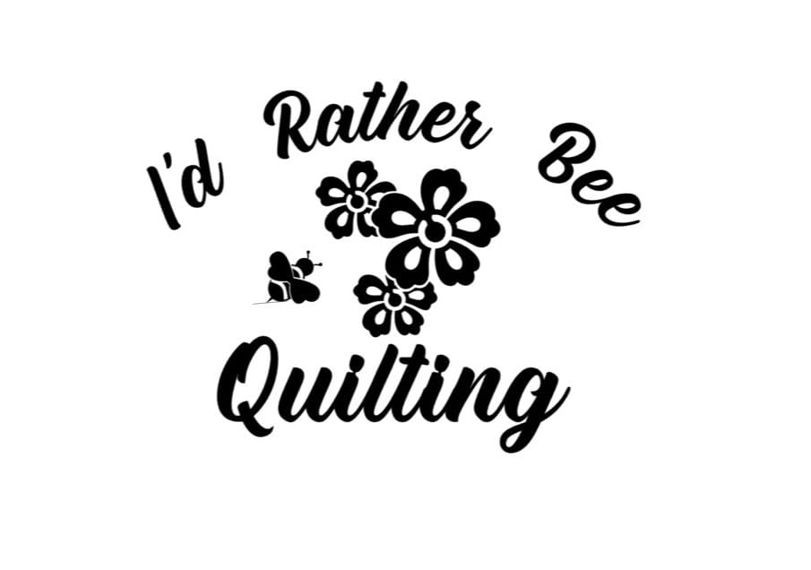 I'd Rather Bee Quilting Decal, Car Truck, Quilting, Sewing