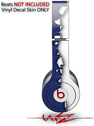 Skin Decal Wrap Works with Original Beats Solo HD Headphones Ripped Colors Blue White Skin Only (Headphones NOT Included)