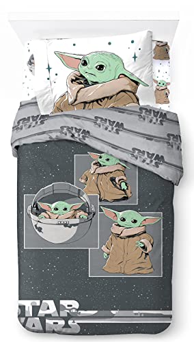 Star Wars Mandalorian Baby Yoda Grogu Juego de Ropa de Cama