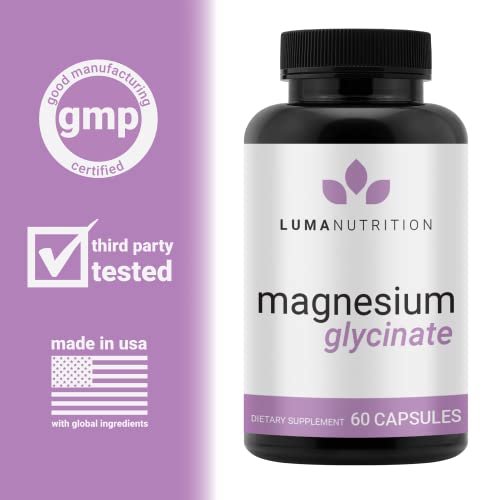 Magnesium Glycinate 1000Mg (Equal To 200Mg Magnesium) - Pure Magnesium Supplement - Chelated For Maximum Absorption - 60 Capsules #TOP4