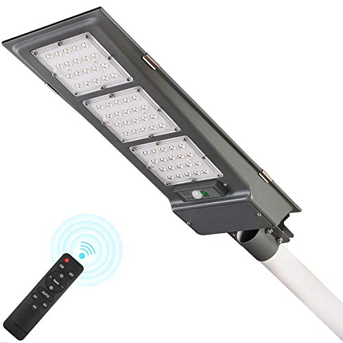 Solar Street Light, Dailyart 90W LED Dusk to Dawn Solar Lights Outdoor Solar Security Light with Wireless Motion Sensor Remote Control 6500K IP65 Waterproof for Yard, Garden, Street, Basketball Court Solar Street Light, Dailyart 90W LED Dusk to Dawn Solar Lights Outdoor Solar Security Light with Wireless Motion Sensor Remote Control 6500K IP65 Waterproof for Yard, Garden, Street, Basketball Court