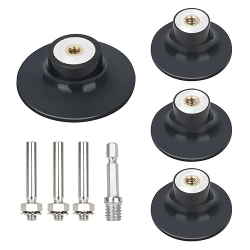 BOUYAO 4 Pack Quick Change Disc Pad Holder, 2 Inch and 3 Inch Roll Lock Disc Holder with 1/4″ Shanks for Die Grinder Accessories