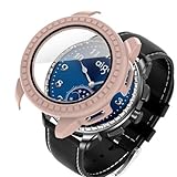 LZOQOWUJ RKJJB JTBJYLM for Ai/go Smart Watch M8 Tempered Film Integrated PC Watch Protective Case(Pink)