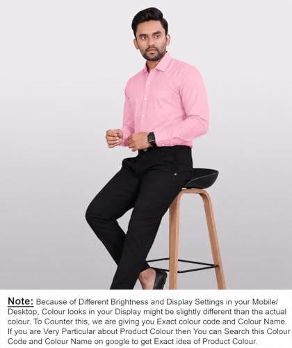 Image of CB-COLEBROOK Men's Casual, Regular Fit, Solid Colour, Lightweight, Button Down, Casual Wear, Shirt with Pocket. Suitable for Office & Casual Use