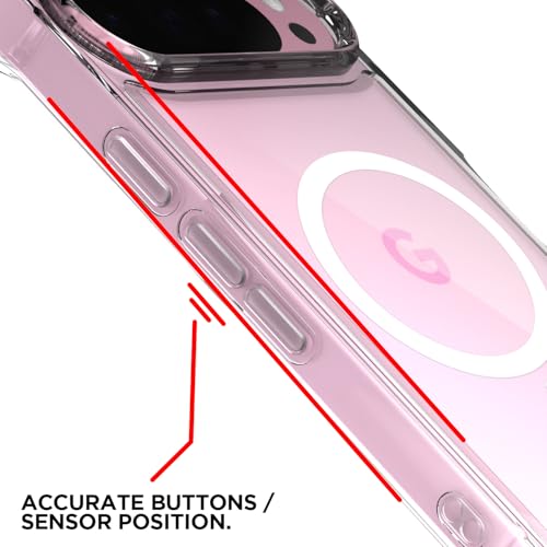 Image of Pikkme Back Cover for Google Pixel 9 Pro XL 5G Mag-Safe Shockproof PC + TPU Protective Case Magnetic Support Bumper Case (Transparent Mag-Safe)