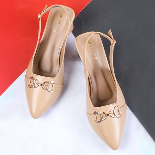 Image of TRASE Block Heels Sandals for Women, Flashy-I Stylish & Comfortable Footwear