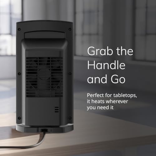 Lasko 12" Ellipse Ceramic Tabletop Space Heater - Remote - Black - CD12950 - image 6