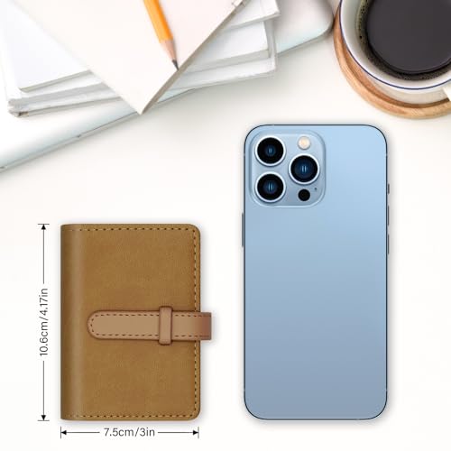 PU Leather Credit Card Holder with 26 Card Slots - Book Style - Size 4.2L X 3 X 0.7 Inches3