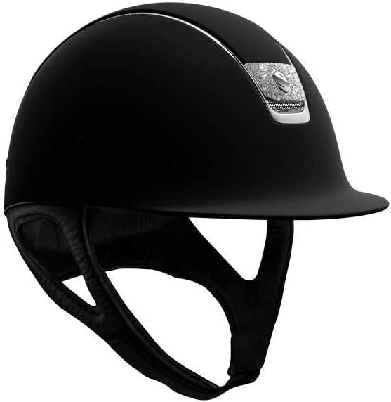 Shadowmatt 2.0 Riding Helmet Black Blazon Crystal Fabric Silver D...