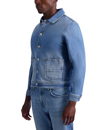KARL LAGERFELD Men's 2 Bottom Pockets Denim Jacket3