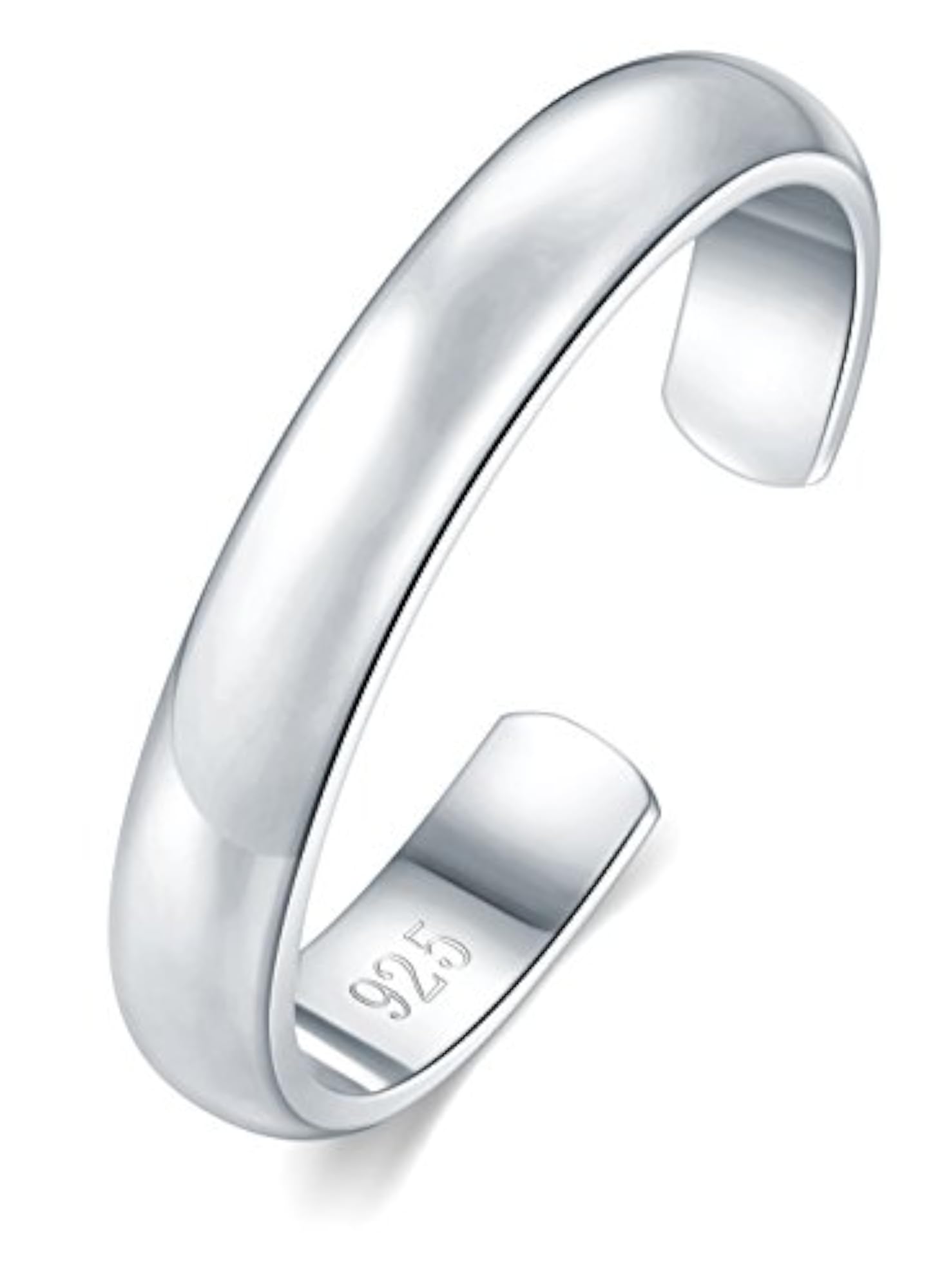925 Sterling Silver Adjustable Toe Ring, Hypoallergenic