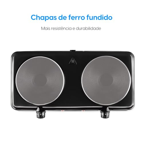Fogão Elétrico Portátil Cooktop Elgin Double Cook 2 Bocas – 220V