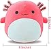 Plush Toys, Cute Axolotl Stuffed Animal Plush Toy 3D Pillow Soft Lumbar Back Cushion Plush Stuffed Toy Gifts for Children(8 Inch)
