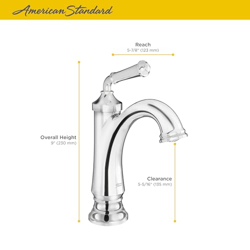 American Standard 7052107.002, Delancey Single Hole Single-Handle Bathroom Faucet 1.2 GPM, Chrome thumbnail 3