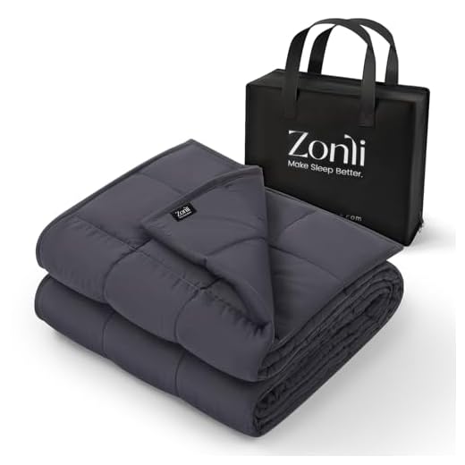 ZonLi Adults Weighted Blanket 20 lbs(60''x80'', Grey, Queen Size), Cooling Weighted Blanket for Adult, 100% Cotton Material with Glass Beads